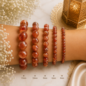 Natural Red Hematoid Quartz Bracelet | Focus Crystal Bracelet