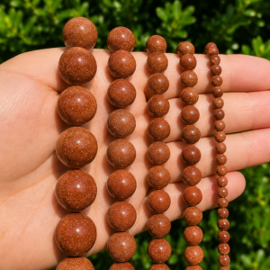 Natural Goldstone Loose Beads for Jewelry Making | DIYSM
