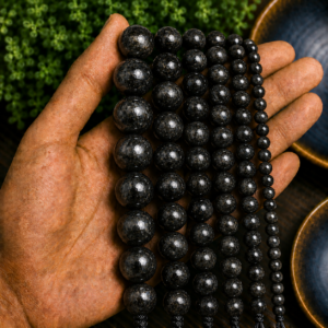 Natural Shungite Loose Beads – Genuine Gemstone Beads for Jewelry Making | DIYSM