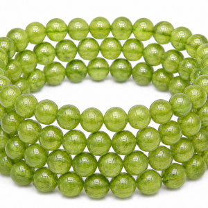 Peridot Wrap Bracelet 23 Inch Rubber String Bracelet Cum Necklace