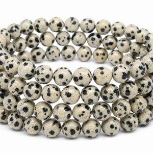 Dalmatian Jasper Wrap Bracelet 23 Inch Rubber String Bracelet Cum Necklace