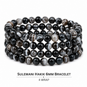 Sulemani Hakik Wrap Bracelet 23 Inch Rubber String Bracelet Cum Necklace