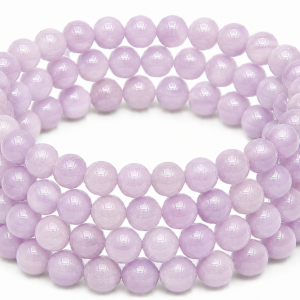 Kunzite Wrap Bracelet 23 Inch Rubber String Bracelet Cum Necklace