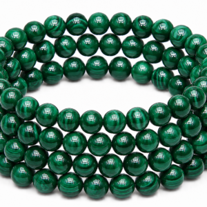 Malachite Wrap Bracelet 23 Inch Rubber String Bracelet Cum Necklace