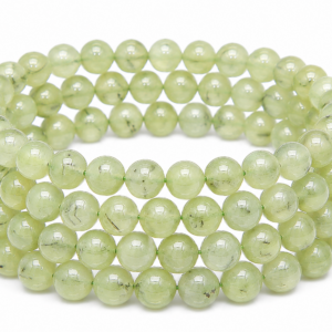 Prehnite Wrap Bracelet 23 Inch Rubber String Bracelet Cum Necklace