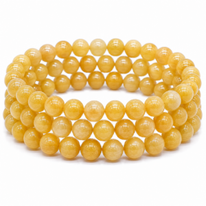 Yellow Aventurine Wrap Bracelet 23 Inch Rubber String Bracelet Cum Necklace