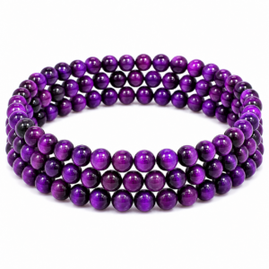 Purple Agate Wrap Bracelet 23 Inch Rubber String Bracelet Cum Necklace