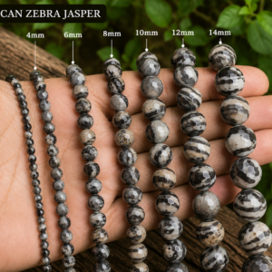Zebra Jasper Faceted Loose Beads Round 15 Inch Strand
