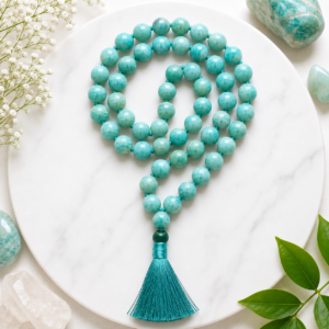 Amazonite Jap Mala 54+1 Beads 12mm Meditation Prayer Necklace