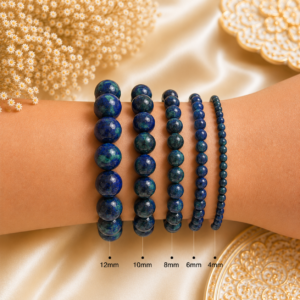 Azurite Bracelet Premium Blue Gemstone Bead Bracelet
