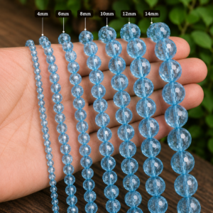 Blue Quartz Faceted Loose Beads Round 15 Inch Strand
