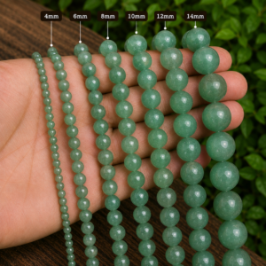 Green Aventurine Faceted Loose Beads Round 15 Inch Strand