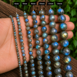Labradorite Faceted Loose Beads Round 15 Inch Strand