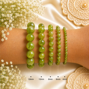 Peridot Bracelet Genuine Green Gemstone Beaded Bracelet