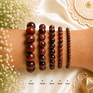 Red Sulemani Hakik Bracelet Genuine Gemstone Beaded Bracelet for Men and Women