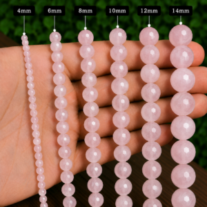 Rose Quartz Faceted Loose Beads Round 15 Inch Strand