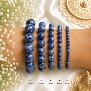 Sodalite Bracelet Genuine Blue Gemstone Beaded Bracelet