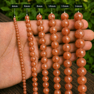 Sunstone Faceted Loose Beads Round 15 Inch Strand