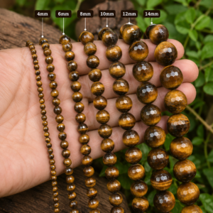 Tiger Eye Faceted Loose Beads Round 15 Inch Strand
