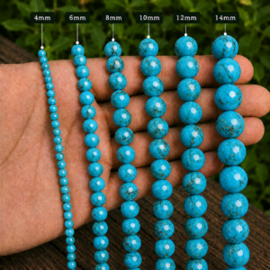Turquoise Blue Faceted Loose Beads Round 15 Inch Strand