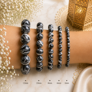 Zebra Jasper Bracelet | Genuine Gemstone Bracelet | DIYSM