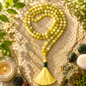 Serpentine Faceted Jap Mala 108+1 Beads Meditation Prayer Necklace