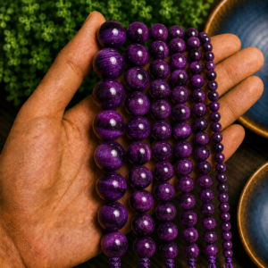 Purple Tiger Eye Loose Beads Genuine Gemstone Beads for Jewelry Making