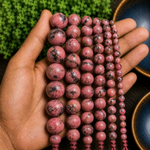Rhodonite Loose Beads Genuine Gemstone Beads for Jewelry Making