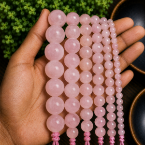 Rose Quartz Loose Beads Genuine Gemstone Beads for Jewelry Making