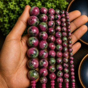 Ruby Zoisite Loose Beads Genuine Gemstone Beads for Jewelry Making