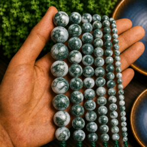 Tree Agate Loose Beads Genuine Gemstone Beads for Jewelry Making